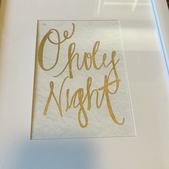 NWT!2 8x10 Christmas saying prints with frames. White frame with gold lettering. - Picture 4 of 5
